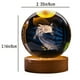 thumbnail image 3 of Lámpara de escritorio, regalo, bola de cristal 3D, luz nocturna con LED de color fantasma de madera, lámpara de bola de cristal de 2,35 pulgadas de diámetro, luz de respiración fantasma USB, luz de bo, 3 of 6