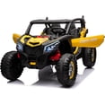 thumbnail image 2 of Royalbelle Yellow 24V Ride on Car with Remote Control, Powered Off-Road UTV, 2 of 6