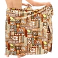 thumbnail image 2 of HAPPY BAY Men's Pareo Standard Surfing Sarong Full Beach Wrap One Size Mustard-F324 Summer Vacation Party, 2 of 3