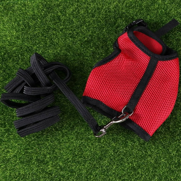 Soimiss Hamster Harness and Leash Adjustable for Small Animals Outdoor 1Pack