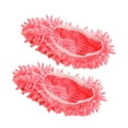 thumbnail image 2 of Washable Mop Slippers Microfiber 2x Lazy Foot Socks Cleaner Foot Shoes Cover for kitchen and office Bathroom Floor Dusting Women Men , Pink สีแดง, 2 of 8