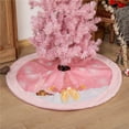 thumbnail image 2 of Injueey de árbol de Navidad con rosa claro Rudolph Felpa Alfombra de árbol de Navidad Árbol de Navidad Decoración de fiesta navideña Kits de decoración para fiestas No.1, 2 of 6