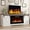 White and Fireplace, variant on Chvans Farmhouse Barn Door TV Stand for up to 65" TVs & 23" Electric Fireplace, Entertainment Center Console Table with Adjustable Shevles