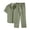 Army Green, variant on Mens Sets (top + Pants) Middle-aged and Elderly Fashion Breathable Trend Ice Silk Cotton Linen Comfortable Casual Men's Suit