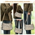 thumbnail image 5 of Ryvnso Plain Cheetah Glitter Print Womens Chain Shoulder Bag Tote Handbags Clutch Hobo Purse with Zipper for Travel, 5 of 7
