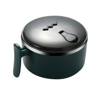 Tunhigl 34oz Stainless Steel Ramen Soup Bowl with Lid & Handle - Double Wall Insulated for Instant & Regular Noodles, Hot Soup & Food Storage Green