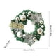 thumbnail image 3 of Corona de Navidad artificial de 12 pulgadas para colgar en la puerta | Hojas de Plata Dorada de Bayas Rojas | Tela de plástico duradera | Decoración navideña para el hogar con acento festivo |, 3 of 6