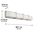 thumbnail image 4 of Artika Subway LED Integrated 35-inch 4-Section Vanity - Chrome Finish, 4 of 7