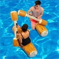 thumbnail image 1 of Hweilai 2 Pcs Set Inflatable Floating Toys, Children Adults Pool Party Water Sports Games Log Rafts for Floating Toys, 1 of 5