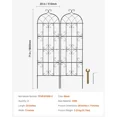 thumbnail image 2 of 2 Pack Rustproof Metal Garden Trellis for Climbing Plants-71x20 Inches Durable Support для Your Garden, 2 of 6