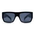 thumbnail image 5 of Locs Mens Skull Pattern Arm Thick Temple Rectangle Gangster Sunglasses Shiny Black - Light Skull, 5 of 8