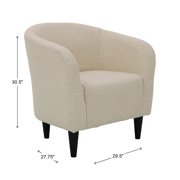 Mainstays Rolled Tub Accent Chair, Zeus Sand