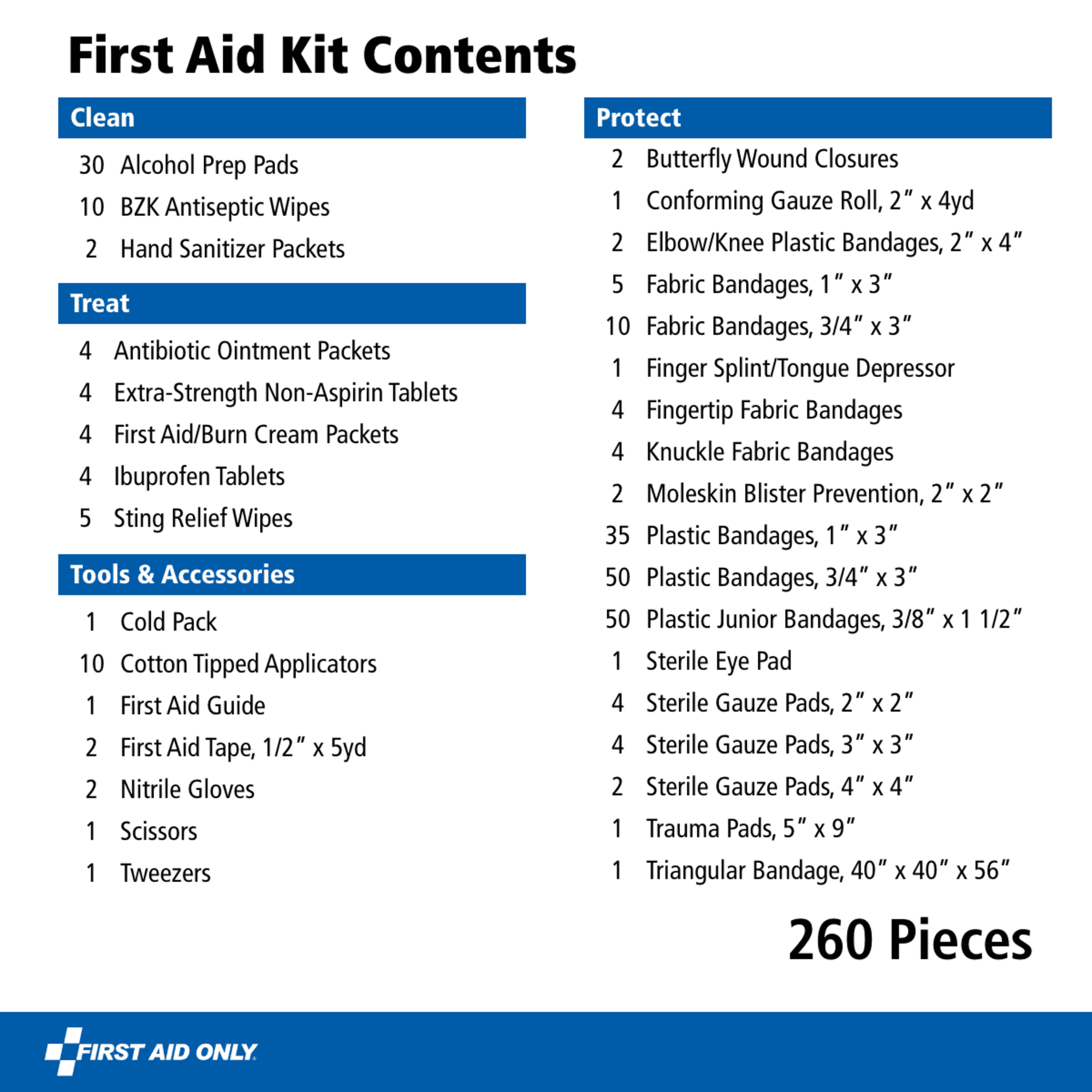 First Aid Only All-Purpose Emergency Kit, 260 Pieces photo 5