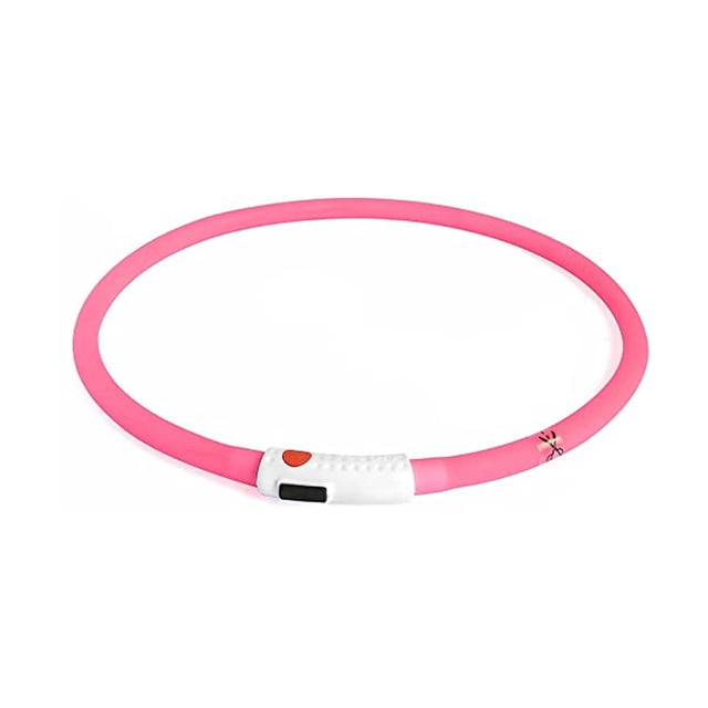 Collar de perro LED recargable - Collar de seguridad ligero de silicona para mascotas, Adepaton Correas y Collares para Perros
