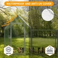 thumbnail image 6 of Yiwa 9.8'L x 3.3'W x 5'H Large Outdoor Metal Chicken Coop with Waterproof and Anti-UV Cover, for 6/10 Chickens, 6 of 6