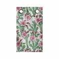 thumbnail image 1 of Floral Hanging Pocket Organizer, Roses with Thorns Rosebuds Cactus Wild Plants Art on Plain Background, Printed Polyester Storage Bag with Pockets, 9" x 16", Fern Green Pastel Pink, 1 of 2