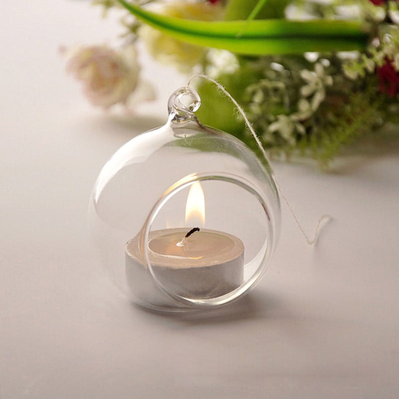 Wuffmeow Clear Hanging Glass Candle Tea Light Holder Terrarium Air Plant Globe Ball Home Wedding Party Centerpieces Decor Walmart Com Walmart Com