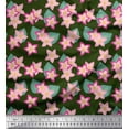 thumbnail image 1 of Soimoi Green Cotton Duck Fabric Leaves & Floral Print Fabric by Yard 42 Inch Wide, 1 of 3