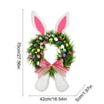 thumbnail image 3 of SCNOR Bunny Ear Easter Wreath, Flocked Bunny Wreath with Pastel Eggs & Flowers for Front Door, Indoor Outdoor Spring Home Decor, 3 of 6