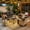 Black, variant on XIZZI Outdoor Furniture Patio Furniture Set 5 Piece Patio Conversation Set with Solar Coffee Table,Swivel Rocking Chair,Side Table-Denim Blue