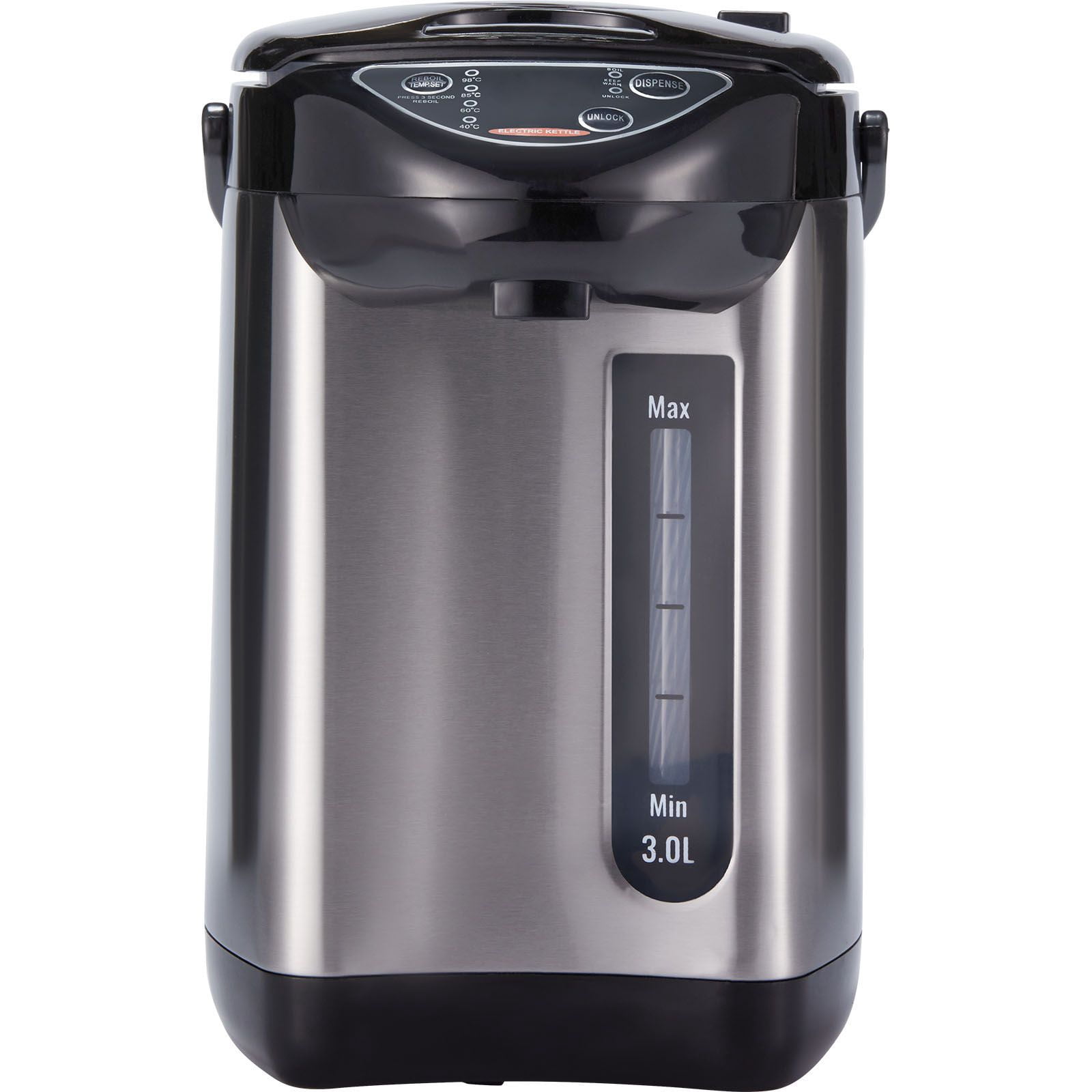 3L Hot Water Dispenser with 4 Temperature Settings, 680W Fast Heating, 304 Stainless Steel, Child Lock, 360° Base for Tea Coffee Milk