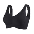 thumbnail image 5 of Sakmal Jelly Bralettes for Women with Support Sport Seamless Soft Black Ladies T-Shirt Bras L,3-Pack, 5 of 5