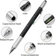 thumbnail image 2 of Screwdriver Pen Multitool Touch Screen Stylus Ballpoint Tech Tool Write Gadgets Ruler Level Metal Hexagon Pen for Men Office Outdoor Supplies 2 Pack, 2 of 7
