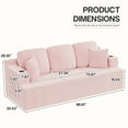 thumbnail image 6 of Homall Cloud Boneless Modern Couch Fluffy Group Sofas & Couches With two Cup Holder for Family,Pink, 6 of 7