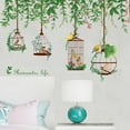 thumbnail image 4 of Flower Vine Tree Branch Wall Decals with Birdcage, Colorful Birds Green Plants Wall Stickers, Flowers Flying Bird DIY Art Murals for Bedroom Living Room Kids Rooms Nursery Wall Décor, 4 of 7