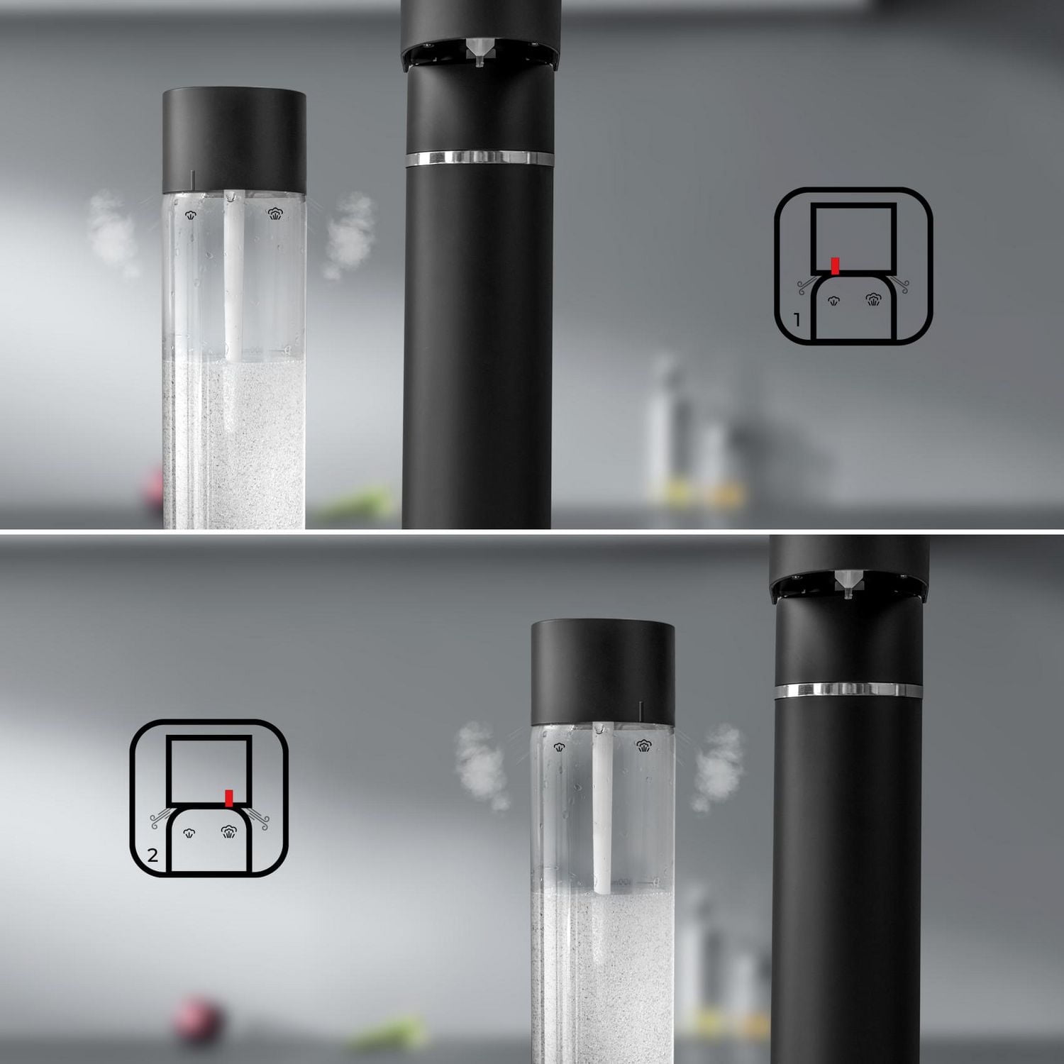 Machine à soda Ultima Cosa Presto Frizzante - Noir Machine à soda noir