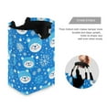 thumbnail image 3 of Yayeee Freestanding Laundry Hamper with Handle Collapsible Large Storage Basket for Clothes, Blue Bears, 3 of 7