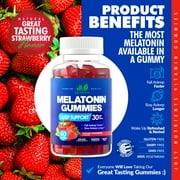 Melatonin 30mg Gummies (60 Servings) - Gluten-Free, Non-GMO, 100% Vegetarian - 60 Gummies