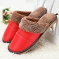 thumbnail image 3 of Zapatillas de algodón de moda, zapatillas de piel de vaca de invierno, zapatillas de casa para hombres y mujeres, 3 of 6