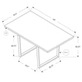 thumbnail image 4 of JERFIT Modern Taupe Dining Table for 4, Rectangular Kitchen Table with Chrome Metal Legs, Contemporary Wood Laminate Dining Room Table, 4 of 10