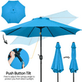 thumbnail image 6 of Alden Design 9 Foot Patio Umbrella with Crank and Push Button to Tilt, Sky Blue, 6 of 8