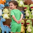 thumbnail image 5 of Oiyii Little Boys Summer Casual Outfits Dinosaur Print Short Sleeve T-Shirt Shorts Set, 5 of 5