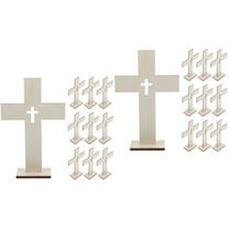 20 pcs  Tabletop Cross Adornment Wooden Based Cross Catholic Cross Adornments