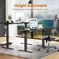 thumbnail image 2 of Electric Height Adjustable Standing Desk,Sit to Stand Ergonomic Computer Desk 39.00"L×23.00"W×28.00"H - Black, 2 of 5