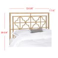 thumbnail image 4 of SAFAVIEH Lucinda Geometric Glam Metal Headboard, Full, Antique Gold, 4 of 6