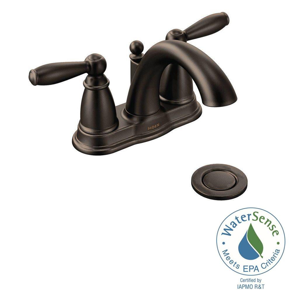 Moen 6610ORB Rubbed Bronze two-handle bathroom faucet