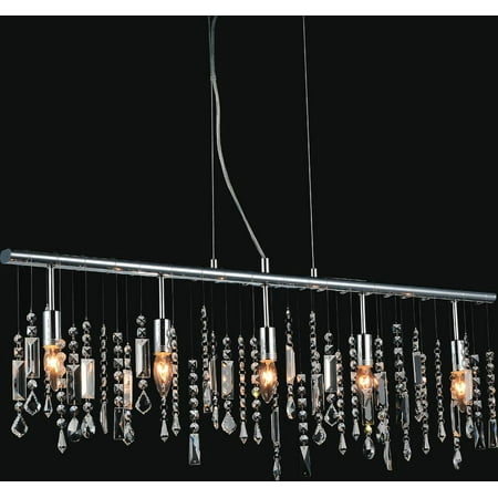 

5 Light Down Chandelier with Chrome finish