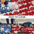 thumbnail image 5 of 4th of July Floral Outdoor Rug for Patio/Deck/Porch, Non-Slip Large Area Rug 4 x 6 Ft, Country Blue Red Poppy American Flag Indoor Outdoor Rugs Washable Area Rugs, Camping Rug Carpet Runner, 5 of 8