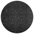 thumbnail image 3 of Black Damask Background Round Carpet Circle Rug Outdoor Patio Area Rug Washable Large Area Rugs Hallway Room Decor Fitness Mats, 3 of 8