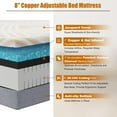 LINGYUAN 8 Inch Mattress Twin XL, Copper Infused Memory Foam Mattress w