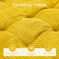 thumbnail image 5 of Centilab Folding Sofa Bed, Convertible Sleeper Chair with Pillow, Foldable Floor Sofa Couch, Portable Futon Mattress with Back Support for Living Room Bedroom Guest Room, Single Yellow, 5 of 9