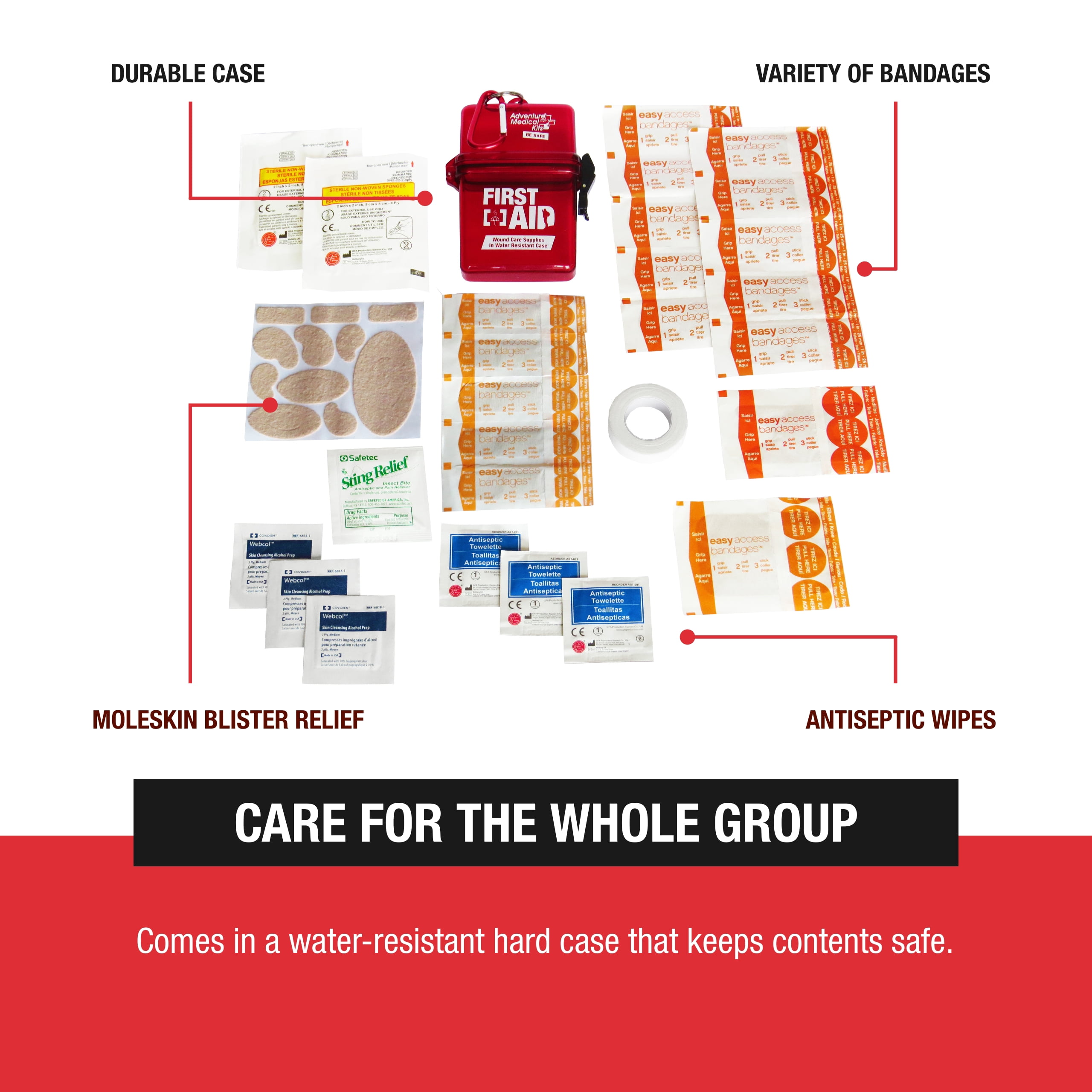 Adventure Medical Kits Adventure First Aid, Water-Resistant Kit - (Pack of 2)