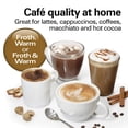 thumbnail image 2 of Hamilton Beach Electric Hot & Cold Milk Frother, Automatic Warmer & Steamer for Latte & Cappuccino, Stainless Steel (43560C), 2 of 5