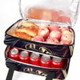 thumbnail image 5 of Motorcycle Large Capacity Double Layered Insulated Lunch Bag with Two Compartments | Refrigerated Meal Bag for Hand-Carrying | 7.1x11.4x16.1 inches | Lunch Bags, 5 of 6