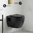 thumbnail image 2 of Ivy Wall-Hung Toilet Bundle 0.8/1.6 GPF Dual Flush in Matte Black with Brass Flush Plate, 2 of 12