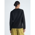 thumbnail image 3 of Free Assembly Women's Deep V-Neck Sweater with Long Sleeves, Midweight, Sizes XS-XXL, 3 of 5